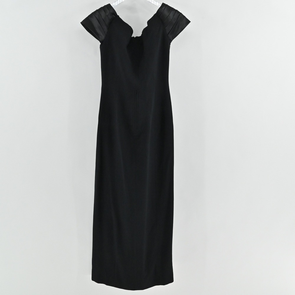 Vtg Morton Myles Dress Size 10‎ Whimsigoth Dark Romantic Gown Formal Maxi Slit - Picture 3 of 13